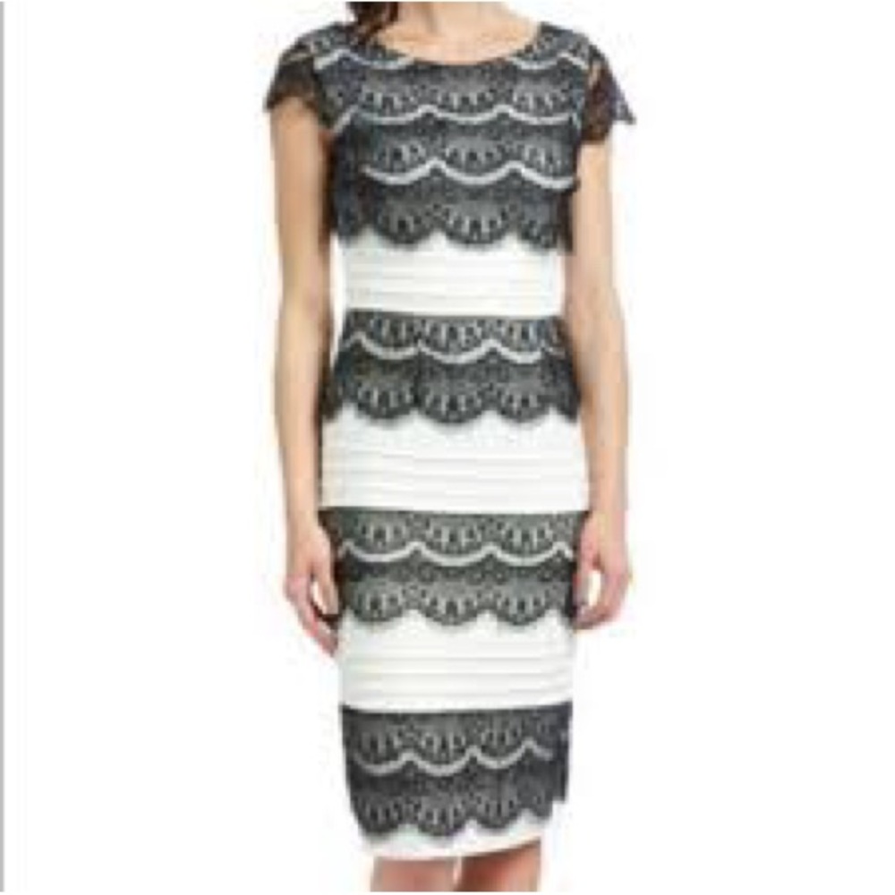 Melrose Black and White Sheath Dress